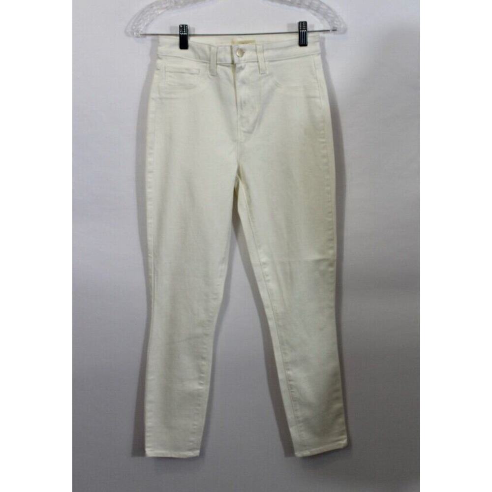 L'AGENCE Sz 25 Ivory Cream Katrina Jeans High Rise Stretch Skinny NWT